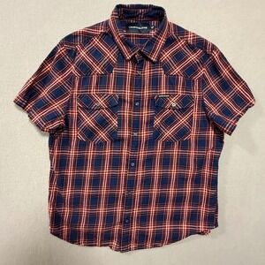 Calvin Klein Jeans Plaid Sort Sleeve Shirt Men XL‎
